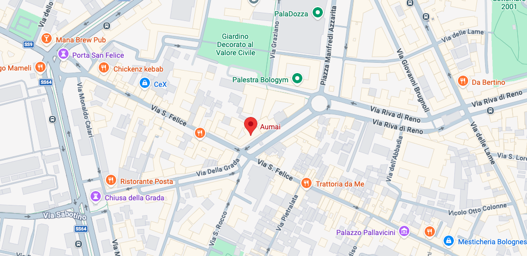 Posizione del negozio Aumai a Bologna su Google Maps